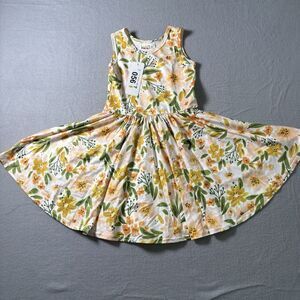 Dot Dot Smile Girls Floral Twirl Dress Size 3/4 Sleeveless Spring Easter NWT